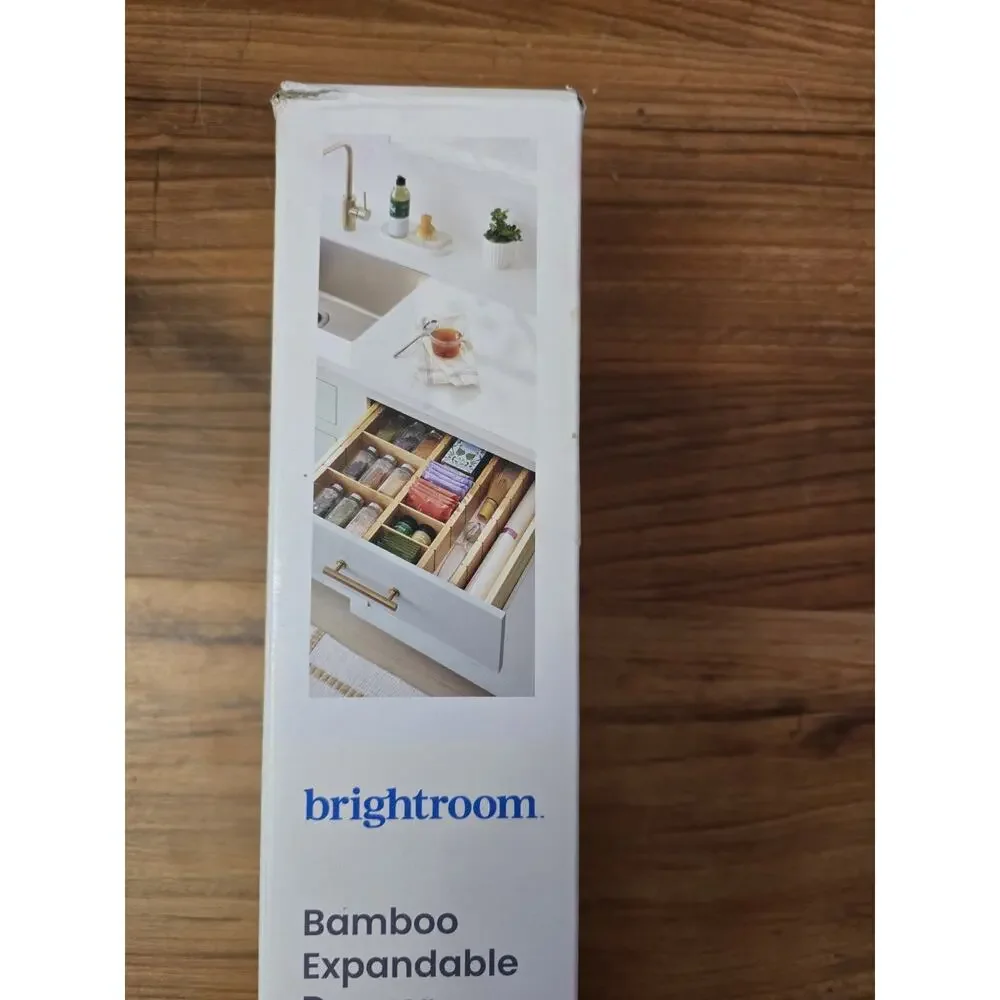 4pk Natural Expandable Drawer Dividers Yellow - Brightroom™: Adjustable